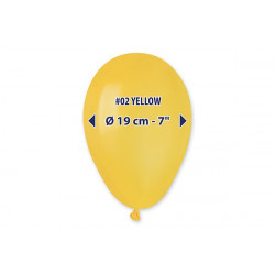100 palloncini Gialli diametro 19cm