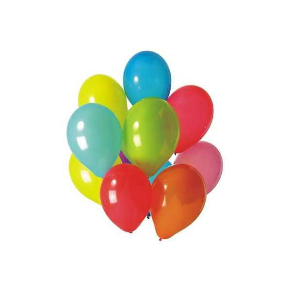 100 palloncini multi colore diametro 19cm