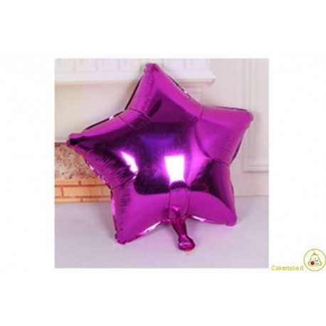 Palloncino a forma di Stella Fucsia 45cm