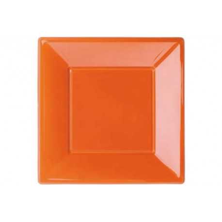 Piatto Quadro in Ps Arancio cm 18 pz 20 Piatto Quadro in Ps Arancio cm 18 pz 20
