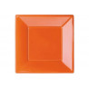 Piatto Quadro in Ps Arancio cm 18 pz 20