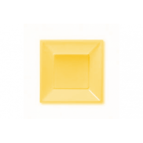 Piatto Quadro in Ps Giallo cm 18 pz 20 Piatto Quadro in Ps Giallo cm 18 pz 20