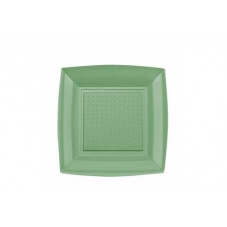 Piatto Quadro in Ps Verde Foresta cm 18 pz 20 Piatto Quadro in Ps Verde Foresta cm 18 pz 20