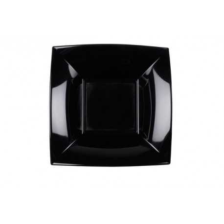 Piatto Quadro in Ps Nero cm 23 pz 20 Piatto Quadro in Ps Nero cm 23 pz 20