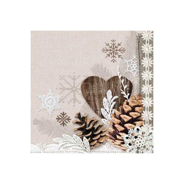 Tovaglioli 33x33 - 3 veli pz 20 tema Natura Invernale