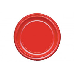 Piatto Piano Rosso cm 22 pz 30