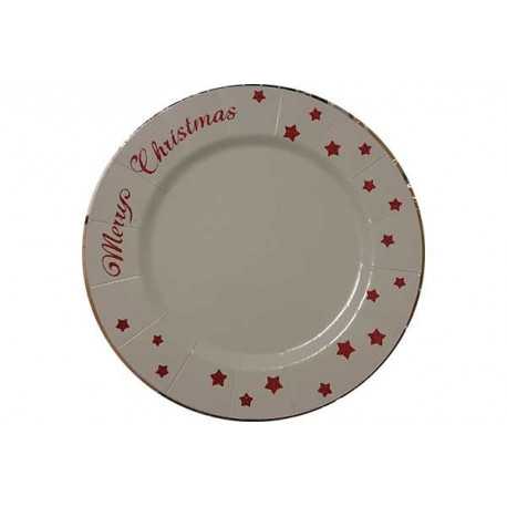 2 Sottopiatto in cartoncino diametro cm 32 “Merry Christmas” Bianco 2 Sottopiatto in cartoncino diametro cm 32 “Merry Christmas” Bianco