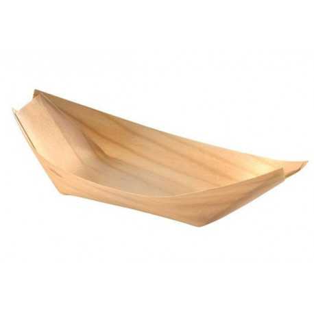 Barchetta in legno Piroga Finger Food 14x7x2cm 4pz