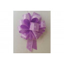 Coccardina Lilla con pois bianchi 23 mm