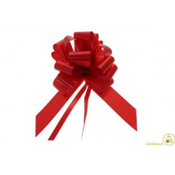 Coccarda autotirante gran fiocco Rosso 5cm 180cm 10pz