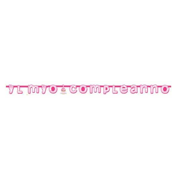 Festone Il Mio Compleanno Rosa cm 285 x 20