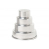 Stampo Mini Wedding Cake a 4 piani: stampo alluminio per mini torte americane a 4 piani h 8 cm Stampo Mini Wedding Cake a 4 piani: stampo alluminio per mini torte americane a 4 piani h 8 cm