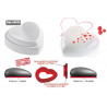 Kit Stampo Torta Ti amo 1000 in silicone bianco da Silikomart Kit Stampo Torta Ti amo 1000 in silicone bianco da Silikomart