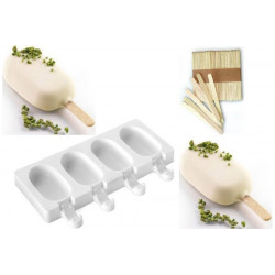 Classic Silikomart 4 Mini o 4 Mono gelati tipo Magnum: stampi in silicone GEL01