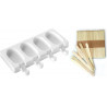 Stampo Mini Magnum in silicone (4 cavità ): mini gelato classico Magnum da Silikomart Stampo Mini Magnum in silicone (4 cavità ): mini gelato classico Magnum da Silikomart