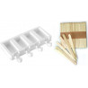 Stampo per mini gelati Chic in silicone bianco da Silikomart Stampo per mini gelati Chic in silicone bianco da Silikomart