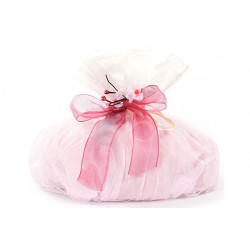 Sacco Rosa in Organza per colomba 22x32x40cm
