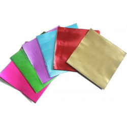 Incarti per cioccolatini Formatelli in alluminio colorato 10x10cm 50g 120pz