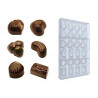 Stampo cioccolatini praline miste 9 g in policarbonato Stampo cioccolatini praline miste 9 g in policarbonato