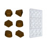 Stampo cioccolatino pralina mista geometrica 10 g in policarbonato Stampo cioccolatino pralina mista geometrica 10 g in policarbonato