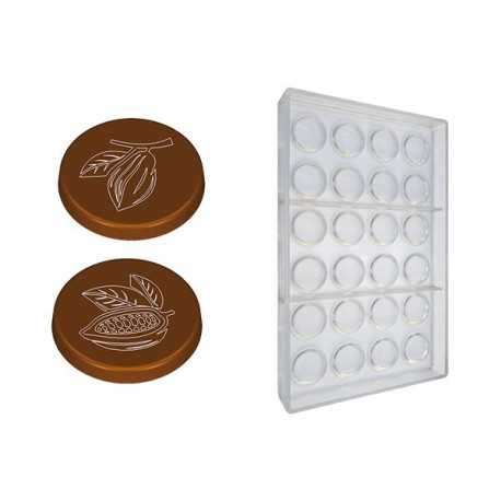 Stampo cioccolato cialda tonda con cabosse Stampo cioccolato cialda tonda con cabosse