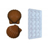 Stampo cioccolato Conchiglia Marina 10 g grande 34 x 33 x h 15 mm in policarbonato