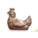 Stampo gallina 100 g: stampo in policarbonato per gallina di cioccolato da 100 g di 88 mm x 100 mm