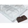 Stampo Blocchetto Cioccolato 2 Quadri in policarbonato da 200 g