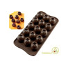 Stampo Cioccolatini Imperial in silicone marrone da Silikomart
