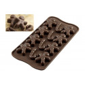 Stampo cioccolatini Mr. Ginger in silicone marrone da Silikomart