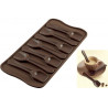 Stampo Cioccolato Cucchiaini Caffè o Choco Spoon, in silicone marrone da Silikomart