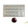 Stampo sfera cioccolato monoporzione di diametro 60 mm peso 35 g in policarbonato Stampo sfera cioccolato monoporzione di diametro 60 mm peso 35 g in policarbonato