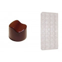 Stampo cioccolato forma tondo con onda 10 gr in policarbonato