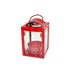 Lanterna tealight portacandela cm 9x5x5 colore rosso
