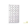 Stampo ovetto 4x8. Stampo ovetto di cioccolato da 10 g con 32 impronte di h 32 x 22,5 mm in policarbonato professionale