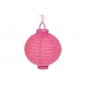Lanterna decorativa in carta di riso con led cm 20 rosa