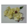 Rosa in carta con particolari cm 2 pz 6 colore bianco