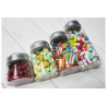 Barattolino portaconfetti con tappo in alluminio cm 10x3 Barattolino portaconfetti con tappo in alluminio cm 10x3