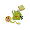 Set Zainetto Verde decoro Cuori con Ciondolo Argentato e Clip Portaciuccio Topolino Disney Set Zainetto Verde decoro Cuori con Ciondolo Argentato e Clip Portaciuccio Topolino Disney