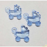 Ciondolo decorazione Carrozzina bimbo celeste pz 3 Ciondolo decorazione Carrozzina bimbo celeste pz 3