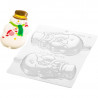 Stampo cioccolato Pupazzo di neve su stecco in policarbonato da Silikomart Stampo cioccolato Pupazzo di neve su stecco in policarbonato da Silikomart