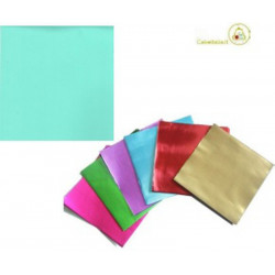 Incarti per cioccolatini Formatelli in alluminio tiffany o verde acqua 10 cm x 10 cm da 50 g 120 fogli