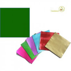 Incarti per cioccolatini Formatelli in alluminio verde scuro o verde bosco 10 cm x 10 cm da 50 g 120 fogli
