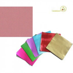 Incarti per cioccolatini Formatelli in alluminio rosa antico 10 cm x 10 cm da 50 g 120 fogli