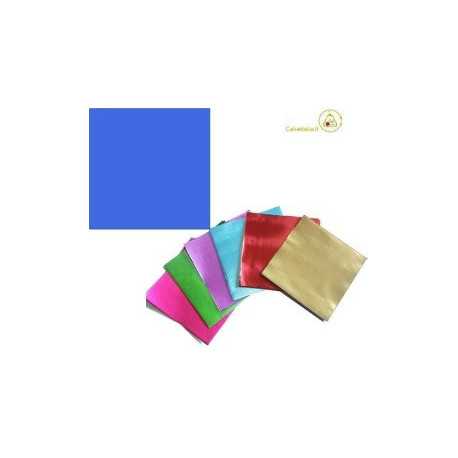 Incarti per cioccolatini Formatelli in alluminio blu royal 10 cm da 50 g 120 fogli Incarti per cioccolatini Formatelli in alluminio blu royal 10 cm da 50 g 120 fogli