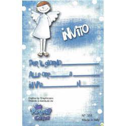 Inviti festa per battesimo rosa/celeste.Confezione da 20 pezzi con buste 