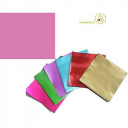Incarti per cioccolatini Formatelli in alluminio rosa 10 cm x 10 cm da 50 g 120 fogli