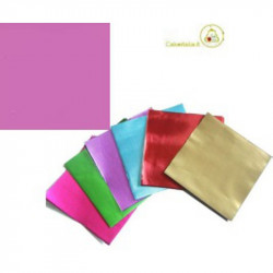 Incarti per cioccolatini Formatelli in alluminio rosa ciclamino 10 cm x 10 cm da 50 g 120 fogli