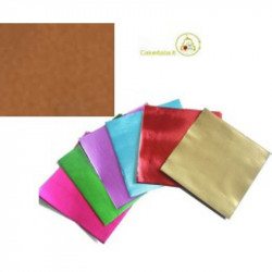 Incarti per cioccolatini Formatelli in alluminio color Rame 10 x 10 cm da 50 g 120 fogli