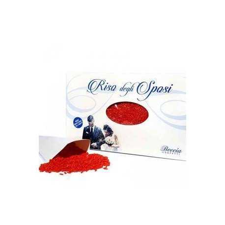 Riso da lanciare agli Sposi o Riso per Matrimoni 500 g colore Rosso Riso da lanciare agli Sposi o Riso per Matrimoni 500 g colore Rosso